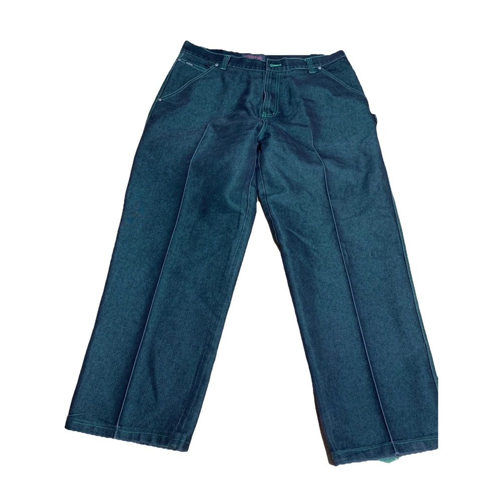 Webs Original Jeanswear Men's Jeans Size 38x32 Green/Black